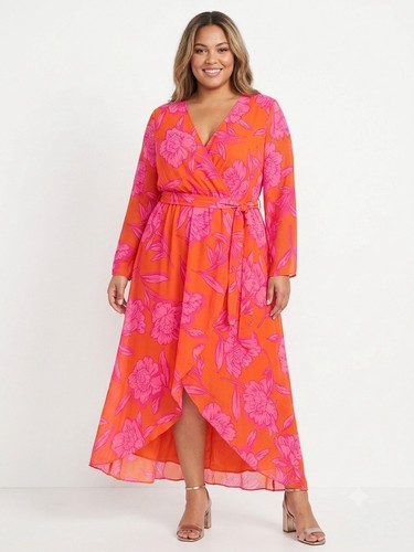 Tropical floral faux - tropical, wrap